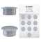 EMFA Abdeckstopfen für Bohrung Durchmesser 25 mm Grau RAL 7040 Blindstopfen Abdeckkappen Endkappen Verschlusskappen 25 Stück Kopfdurchmesser 30 mm, Borloch 2,5 cm