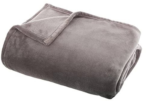 Atmosphera - Plaid - Flanelle - Gris - 130x180 cm