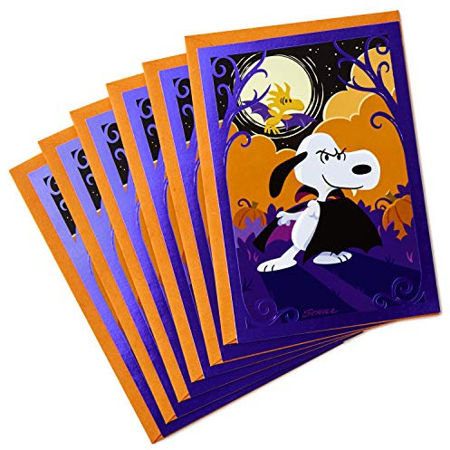 Hallmark Peanuts Halloween Karten (6 Karten mit Umschlägen)