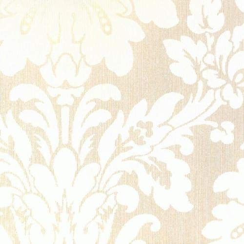 Fine Decor FD25025 - Tempus Damask White Gold Wallpaper