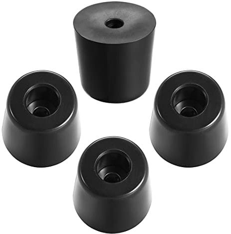 sourcing map Rubber Feet Buffers Pads D31x24xH22mm Black 4pcs
