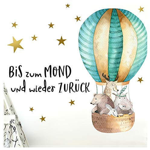 Little Deco Wandtattoo Waldtiere im Heißluftballon DL186