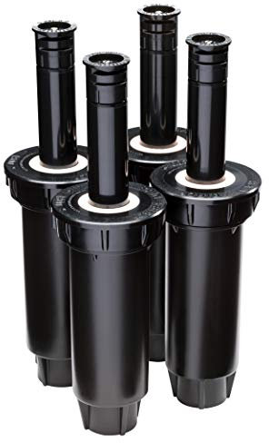 Rain Bird 1803DSH4PK Professioneller Dual-Sprüh-Pop-Up-Sprinkler, 180° Halbkreismuster, 2,4 m - 4,1 m Sprühabstand, 7,6 cm Pop-Up-Höhe, 4 Stück