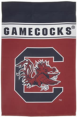 NCAA South Carolina Gamecocks - Bandera de jardín unisex de doble cara con logotipo del equipo, bandera de jardín de 18 x 12 pulgadas, talla única