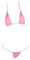 LinvMe Bikini sexy en soie pour femme - Rose - Taille Unique