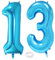 SNOWZAN Luftballon 13. Geburtstag Deko Blau Junge Zahl 13 Riesen Folienballon Helium Nummer 13 Luftballon Große Zahlen 13 Jahre XXL 13. Happy Birthday 32 Zoll Riese Zahl 13Geburtstag für Party