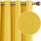Deconovo Dot Line Decorative Super Soft Thermal Insulated Energy Saving Blackout Curtains for Living Room Mellow Yellow 46 x 54 Inch 2 Panels