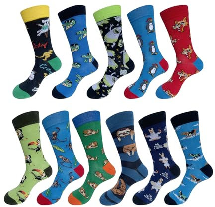 EmaoFun Bunte Socken Herren Lustige Socken Geschenke für Männer, Baumwolle(AB-1)