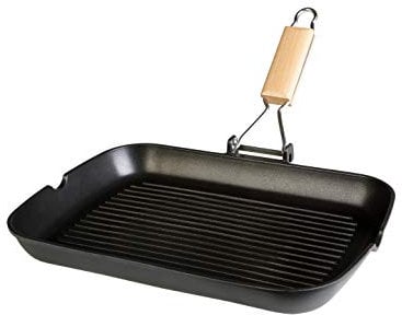 WECOOK! Grill de aluminio fundido RAYADO ECOSTONE. 34 x 24 cm