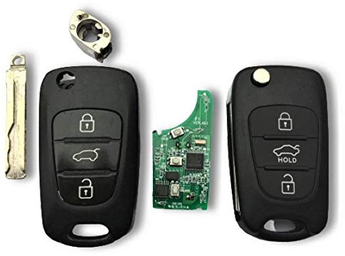 Automobile Locksmith Repair Service Voucher - Hyundai i20 i30 ix35 Verna Accent 3 Button Remote Flip Key Repair Shell Case Cover Replacement