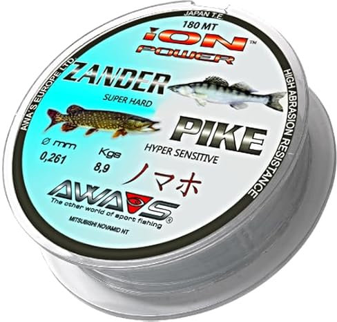 Angel monofil - Filo di nylon AWA Shima ION Power Zander Pike 180 m (0,26 mm 8,90 kg)