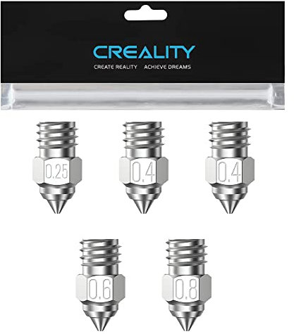 Creality 3D-Drucker MK-HF Düsen 5 Stück für Ender 3 Serie Ender 5 Serie CR-10 Serie Ender 3 S1 Ender-3 S1 Pro CR-6 SE CR-6 Max Sermoon V1 Pro Ender-2 Pro CR-200B CR-5 Pro H(CT-380) CR-10