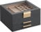 SONGMICS Caja de Joyas, Caja Joyero con 3 Niveles, Estuche para Joyería con Tapa de Cristal, Moderno, Gris y Dorado JBC239G02