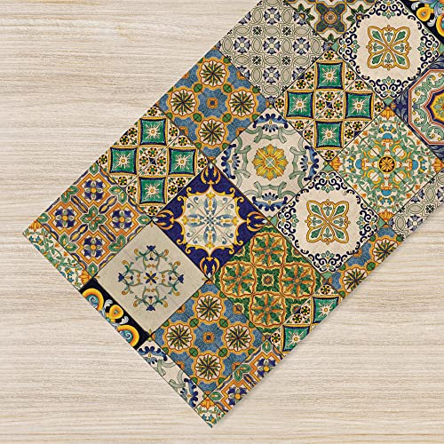 IlGruppone Tappeto Cucina Antiscivolo Made in Italy Passatoia Antimacchia Multiuso Corridoio Soggiorno Lavabile in Lavatrice - 419-50x100cm