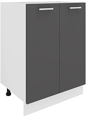 VCM Küchenschrank | Maße ca. H. 82 x B. 60 x. T. 46 cm | Unterschrank mit Zwei Drehtüren | Küchenmöbel - Esilo