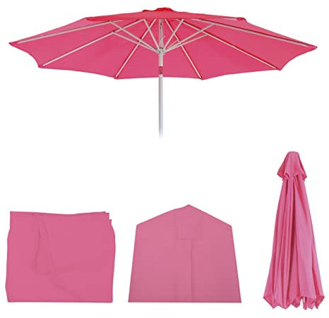 Mendler Ersatz-Bezug für Sonnenschirm N19, Sonnenschirmbezug Ersatzbezug, Ø 3m Stoff/Textil 5kg - pink
