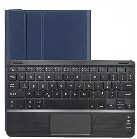 HEUCYL Funda De Teclado para Lenovo Tab P11 Plus 2021/Tab P11 2020 11 Pulgadas Modelo TB-J607/TB-J606F/TB-J606X con Panel Táctil Magnético Desmontable Inalámbrico Bluetooth Teclado Español Ñ,Azul
