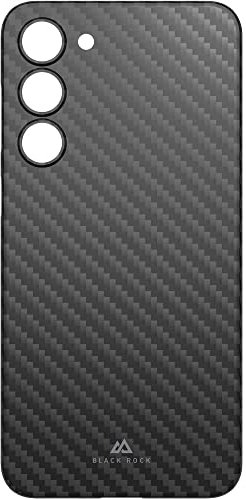 Black Rock - Funda Fina de Carbono para Samsung Galaxy S23 Plus 5G I, Ultra Fina, de Fibra (Carbono Flexible)