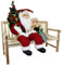 Christmas Paradise Sitzender Weihnachtsmann 45cm Deko-Figur Kantenhocker Santa Nikolaus (Modell Kjell)