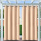 Clothink 2er Set Outdoor Vorhang Wetterfest Mit Ösen, Outdoorvorhänge Wasserdicht Outdoor Gardinen Sonnenschutz Sichtschutz für Balkon Pergola Terrasse Veranda (132x215cm, Beige)