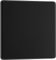 Screwless Flatplate Matt Black Single Blank Plate
