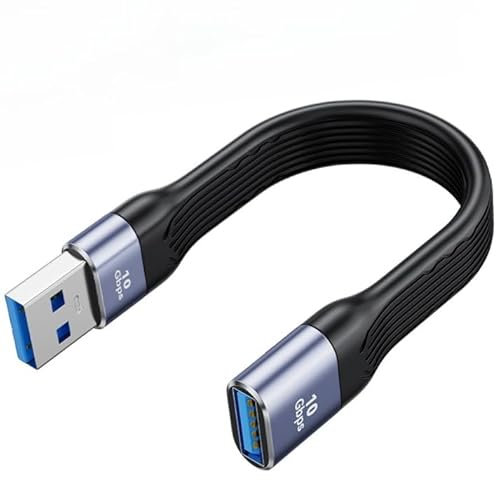 USB C to USB A Adapter Cable, 10Gbps USB 3.1 Female to Male Charger, Short Flat OTG Compatible With iPhone, Samsung Galaxy, MacBook