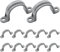 LOUZAGO Lot de 12 sangles de tuyau en PVC de 2,5 cm, colliers de serrage à 2 trous, gris