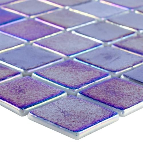 Glas Schwimmbad Pool Mosaik Fliesen Matte McNeal Dunkelblau 38 Dampfdusche Hamam