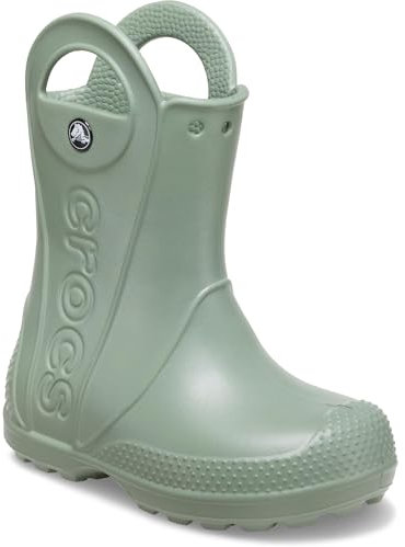 Crocs Unisex Bambino Handle It Rain Boot Kids Stivale, Moss, 22/23 EU