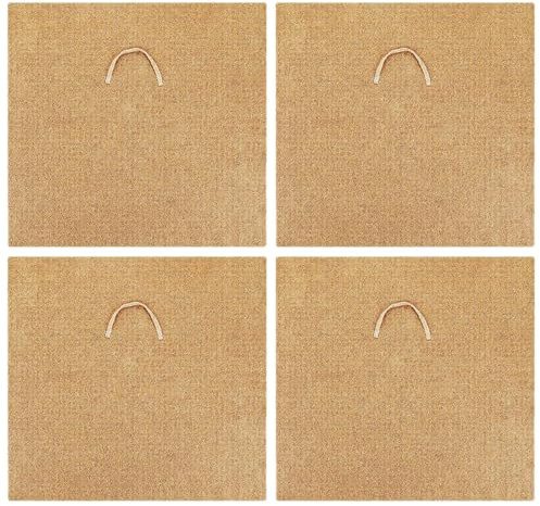 Worm Farm Farm Kit Wurmdecke 4PCS 24x24 Jute Faser Einfaches Schneiden von Wurmbehälter Decke zum Kompostieren mit Klappringfaltbarer Wurmdecke für Bauernhöfe, Würmer zum Kompostieren