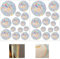 26 Prisma Fensteraufkleber, Glasscheibe vogelsicher, runder Aufkleber, Dachfenster vogelsicher, buntes Licht, Regenbogen, elektrostatische Adsorption (A# Rund)
