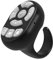 Mini Mando a Distancia para Teléfono Móvil, Control Remoto Compatible con Bluetooth, Volteador de páginas de Libros Electrónicos, Anillo de Desplazamiento para Android y App le para TIK Tok (Negro)
