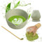 Juego de matcha, juego de té japonés incluye cuenco de matcha con boquilla, batidor y soporte, cuchara de bambú para matcha, kit de 4 piezas de matcha de grado ceremonial para los amantes del té