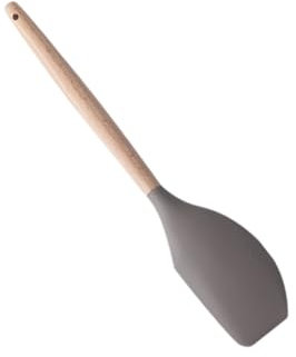 HOLIDYOYO spatola con Manici in Legno mestolo da zuppa Premium mestolo in siliconeb utensile da Cucina Utensili da Cucina casalinghi di Legno Grey