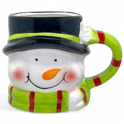 MIJOMA Weihnachtstasse – Bezaubernde Keramik-Tasse mit weihnachtlichem 3D-Design – Perfekt für Heiß- & Kaltgetränke – 300ml – Teetasse Kaffeebecher und Küchendekoration (Winterfreund)