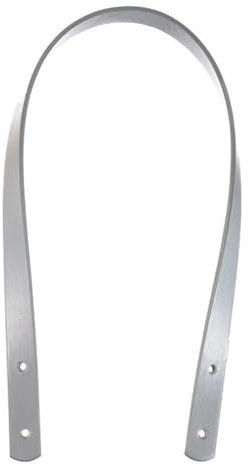 GreatRise 4 Stück Leder Taschengriffe PU Taschenriemen Abnehmbare Schultergurte Taschengurt mit 16 Nieten, 60cm Umhängegurt Tragegurt Dünner Taschenhenkel für Damen Geldbörsen Handtasche Hellgrau