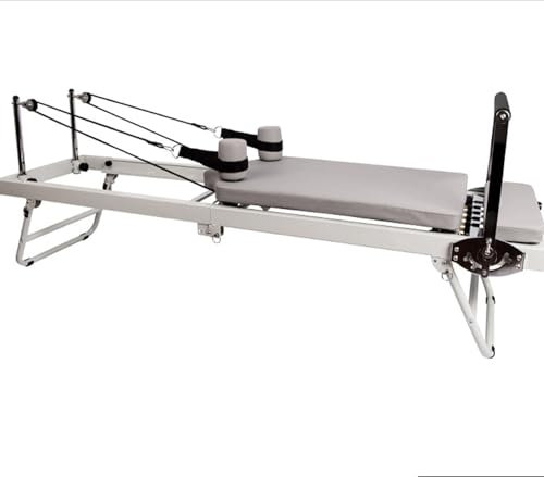 Generic, Pilates, Faltbarer Pilates Reformer, Pilatesmaschine, Grau, Stahl, ABS, PP, Schwamm