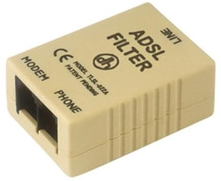 VoltShine Filtre ADSL : Dispositif de filtrage du Signal pour la Connexion du Modem, améliore la qualité de la Ligne, diminue Les interférences externes et maximise la Vitesse Internet