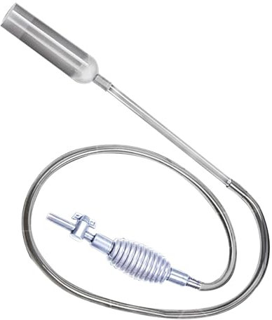 Aspirapolvere a sifone per acquario, tubo per la pulizia della ghiaia da 1,7 m, pompa manuale per cambio d'acqua, design con valvola anti-goccia, di tubi flessibili, utilizzo di lunga durata