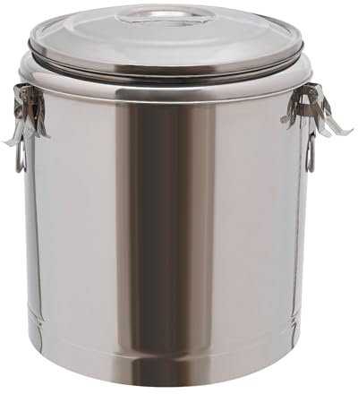 pochcicou 40L Transport Thermobehälter, Profi Gastro Edelstahl Thermotransportbehälter mit Deckel, Tragegriffen, Isolierzeit 8 Stunden, Edelstahl-Milchkanne, 36.5x45.5cm