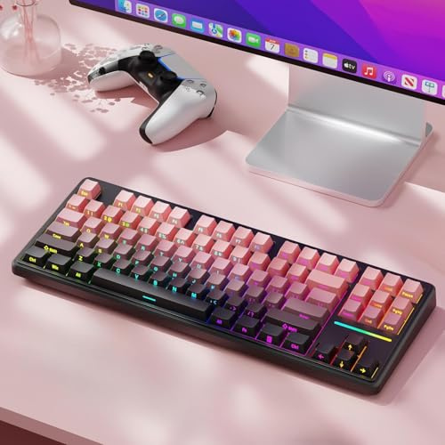EWEADN SEUNKWANG V80 Clavier de jeu à membrane Noir/rose