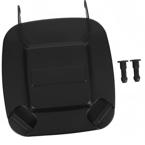 Heavy-duty Plastic Trash Can Lid Replacement Waste Bin Cover for Outdoor Use Dustbin Cover Wheelie Bin (Black)
