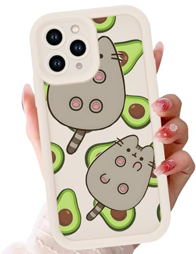 Stradvnaly Cartoon Handyhülle für Samsung Galaxy A16 5G 6,7, Anime Cute Katze Cat Avocado Muster mit Weich TPU Silikon Schutzhülle, Stoßfest Kameraschutz Bumper Kawaii Case, Fruit