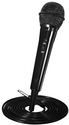 Alipis Wired Dynamic Microphone for Karaoke and Singing with Plug and Play Design High-Fidelity Vocal Mic Compatible with TV Dvd Tablet for Streaming and Recording