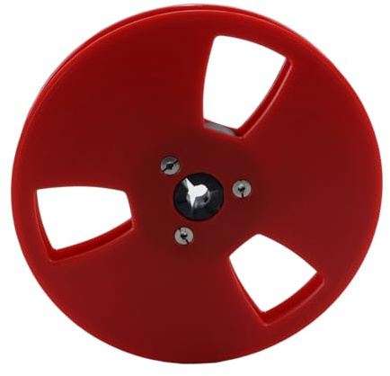 Voyoo 1 / 4 5 Zoll leere Bandspule, offene Spule Audio-Aluminium-Legierung für TEAC für ReVox Studer, 3 Löcher (rot)