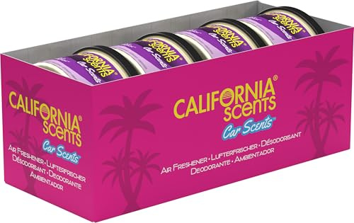 California Scents, Car Air Fresheners Can, Pack of 4 | Purple Punch Car Scent, Long-Lasting Fragrance, Eliminates Odour