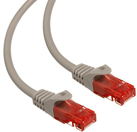 Maclean MCTV Ethernet cable Network cable Patch cable 2x RJ45 UTP cat 6 Network Lan cable 1,000 MBit/s (1m, Gray)