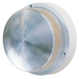 L'ebenoid - Hublot extérieur Fluo 1X9W Ø 225mm Blanc Polycarbonate Lampe 4000K 2G7 Ballast elec CL2 IK08 IP44 100W Antichoc EBENOID 078453