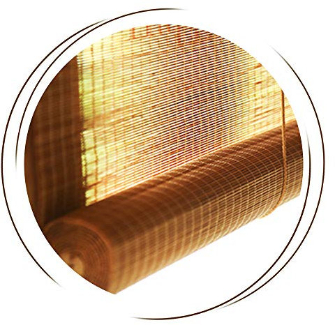 Jolan Natürliche Bambus Jalousien,Sonnenschutz Vorhang Für Innen,UV-Schutz/Atmungsaktiv,Individuelle Breite Von 50Cm-150Cm,Unbegrenzte Länge.,80x220cm/31.5x86.5in