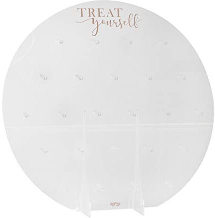 Ginger Ray Clear Acrylic Circular Donut-Wanddekoration für Hochzeiten, Beige